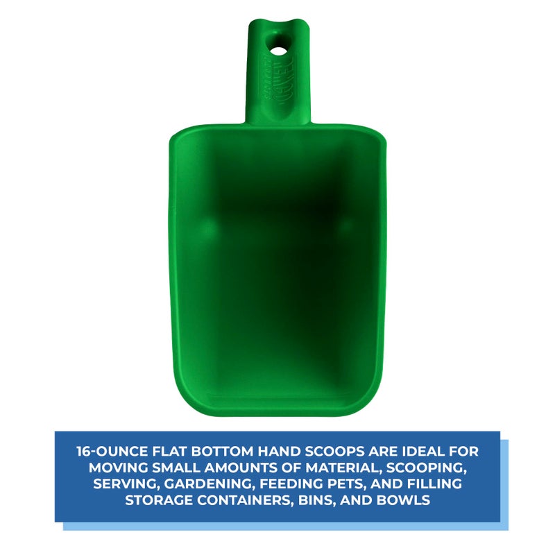 Remco Vikan Remco 63002 Color-Coded Plastic Hand Scoop - BPA-Free Food-Safe Kitchen Utensils, Restaurant and Food Service Supplies, 16 oz, Green - Image 3